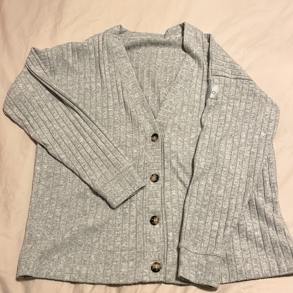 Alo - XS Ribbed Take Comfort Cardigan